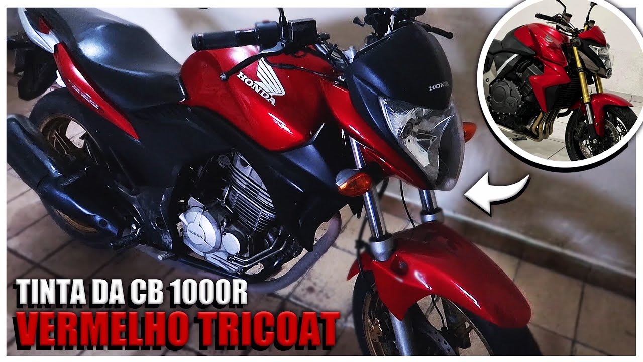 PINTURA CB 300R VERMELHO TRICOAT DA CB 1000R - COR INCRIVEL