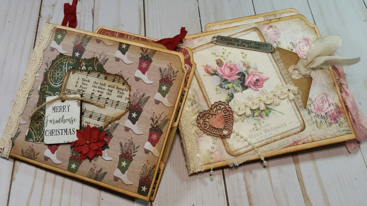 (Part 1) File Folder Mini Journal / Booklet Tutorial