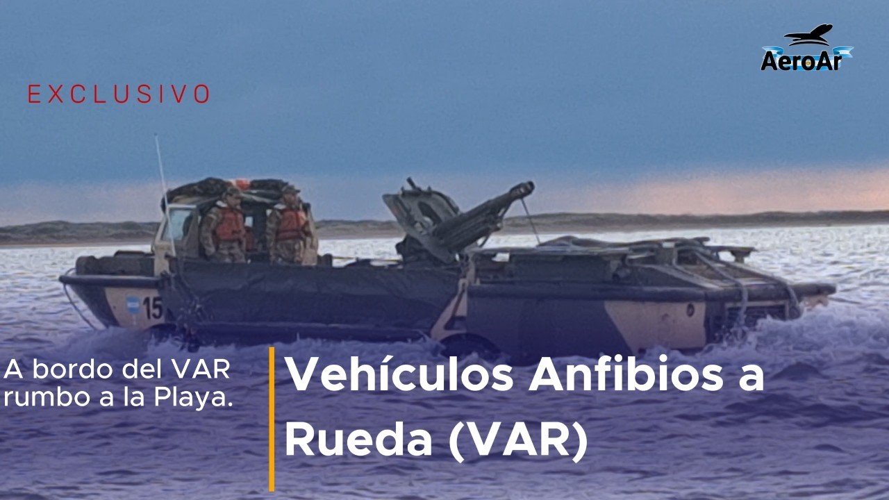 Rumbo a la playa en los Vehículos Anfibios a Rueda VAR