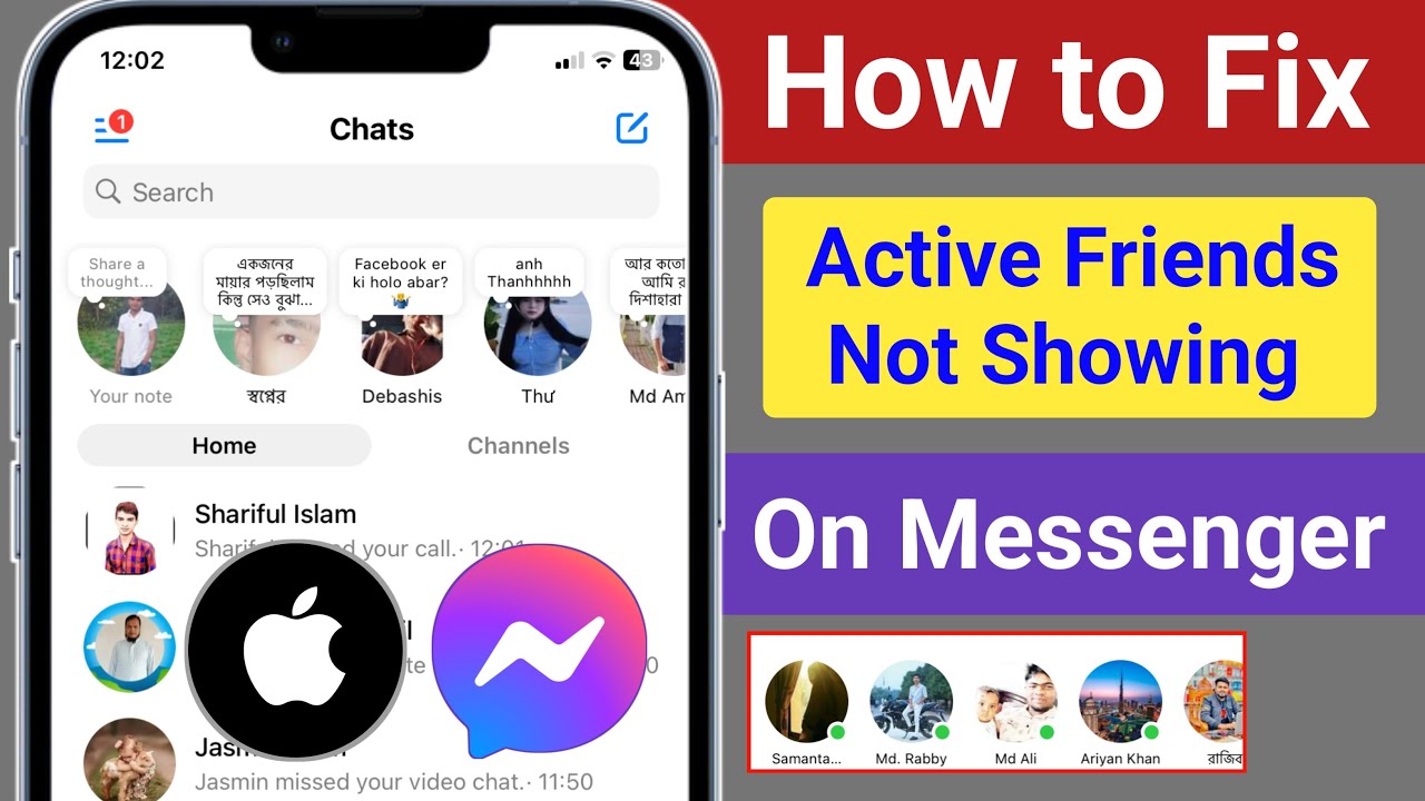 How to Fix Messenger Not Showing Active Friends On iPhone | iPhone Messenger Online Active Not Show