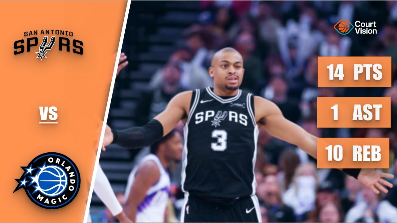 Keldon Johnson - 14 Points, 10 Rebounds, 1 Assist vs Magic - 2025-26 Regular Season