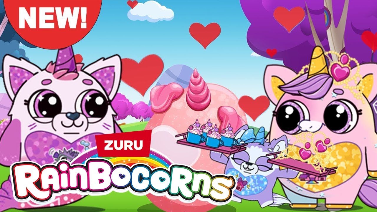 Opposite Day at Puppycorn Park! | Cartoons for Kids | Heart Rainbocorns Eggs 🦄  Valentine's Day ❤️