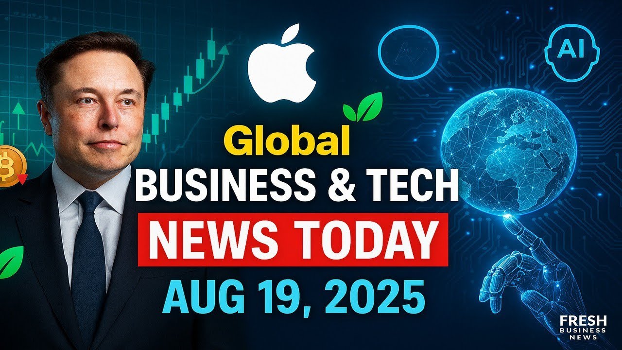International Business & Tech News &ndash; August 19 : Market Recap, AI, Sustainability & Global Spending