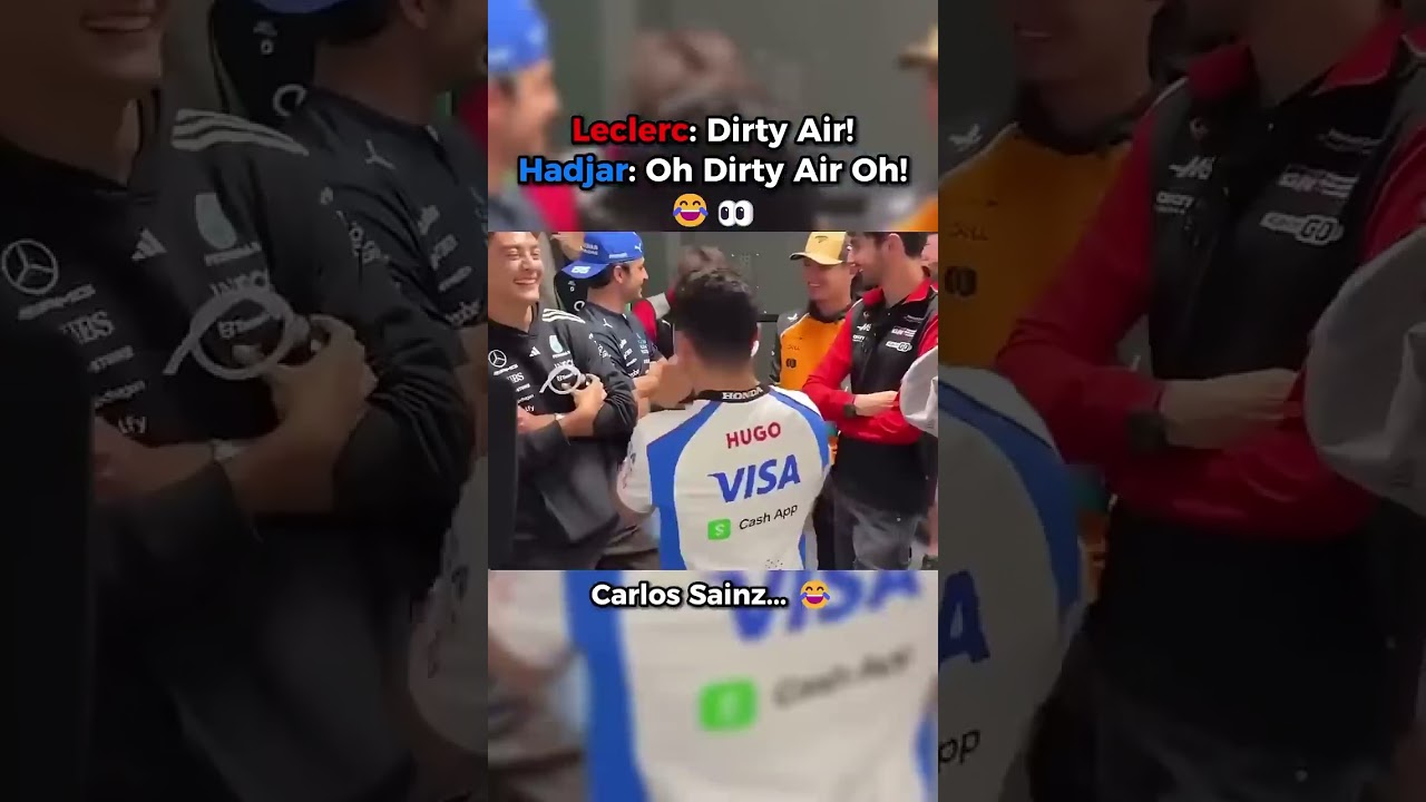 Hadjar Mocks Leclerc&rsquo;s Dirty Air Excuse 😂  #f1 #formula1 #norris #verstappen #ferrari #indian