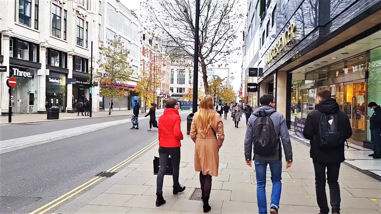 Walking London Oxford Street in Lockdown | November 2020