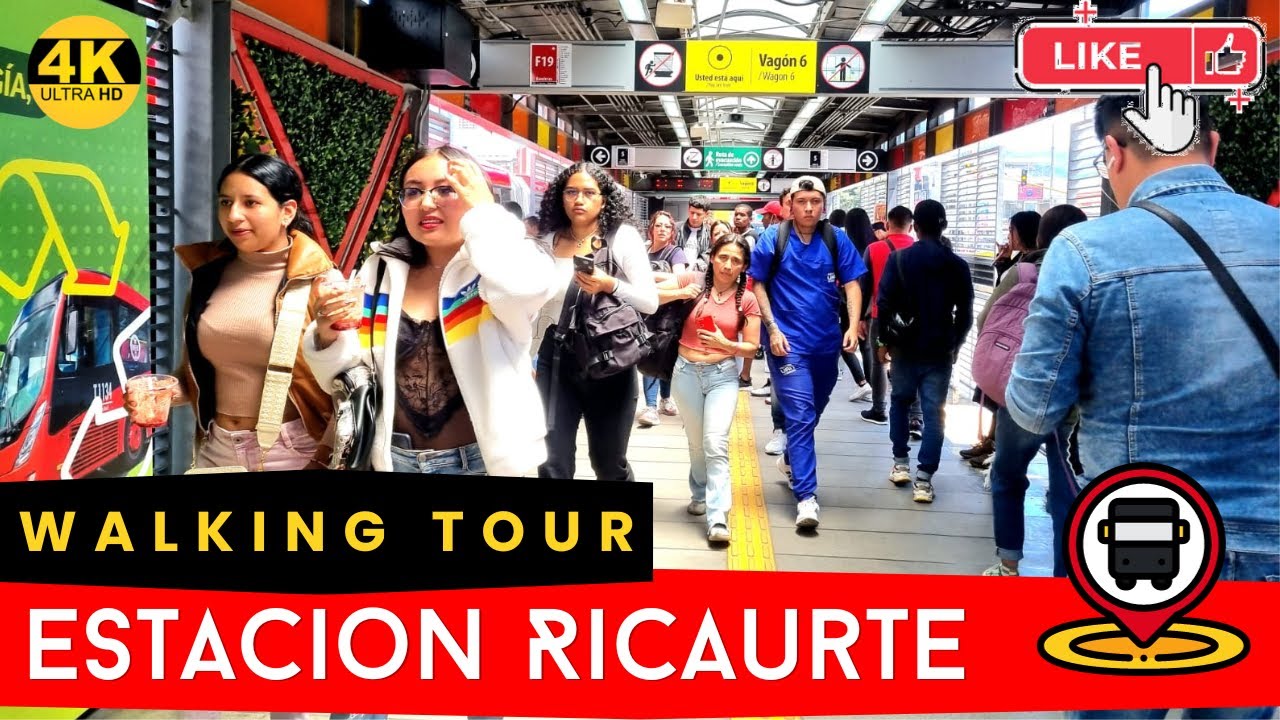 Walking Tour Estación Ricaurte Transmilenio de las Mas Concurridas Mero Gentío  BOGOTA │ COLOMBIA 4K