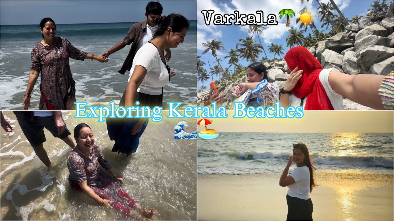 Kerala Vlog : Varakala beaches🏖️ Largest mangrove forest🌳 Kayaking🏄🏻‍♀️ Inda Cafe🍜