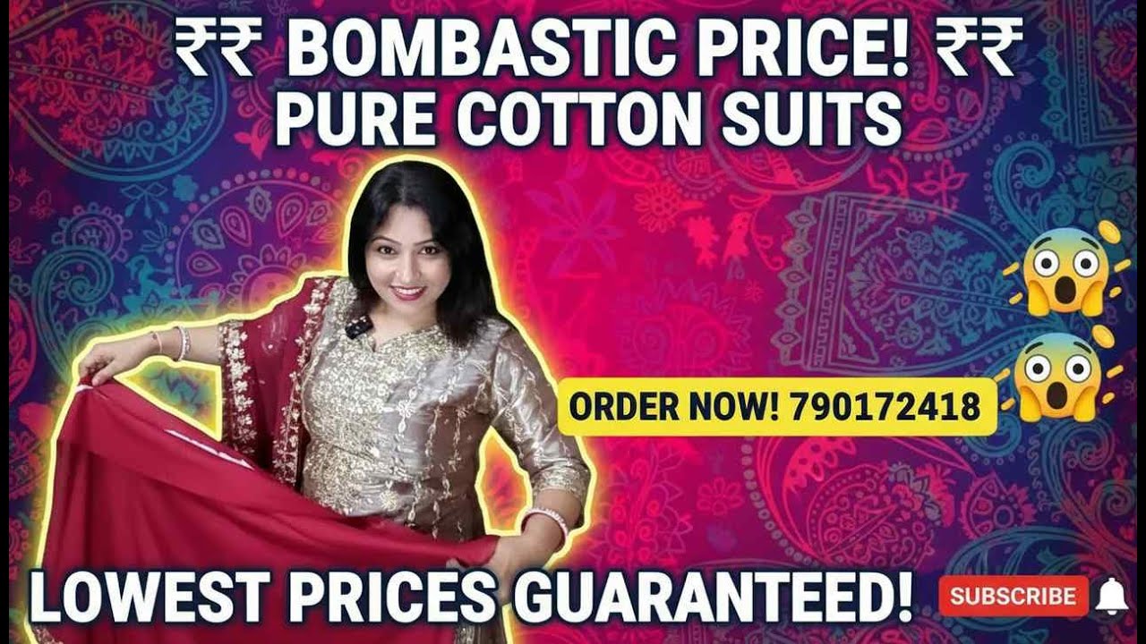 Order booking 7901772418 Pure cotton suits in low prices