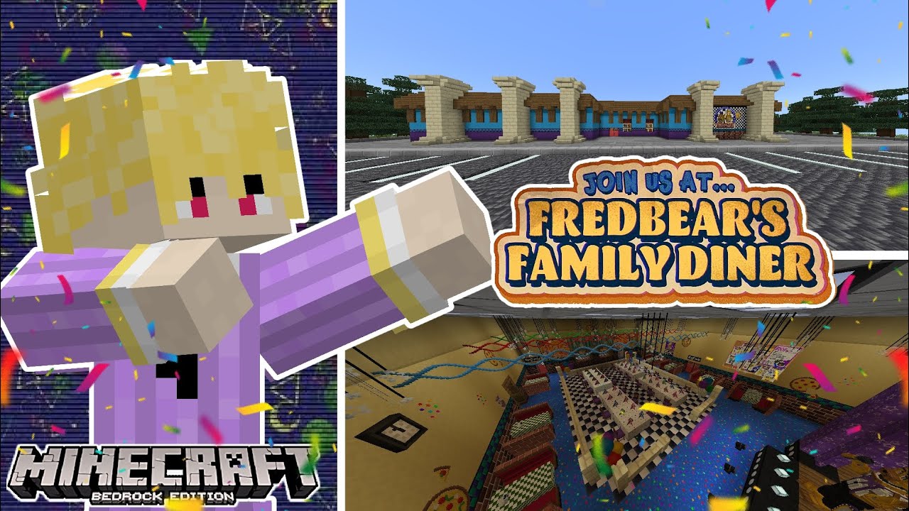 I Built a Small Fredbear's Family Diner With this addon! (By @NovaDraws-f9p ) SpeedBuild & Map Tour