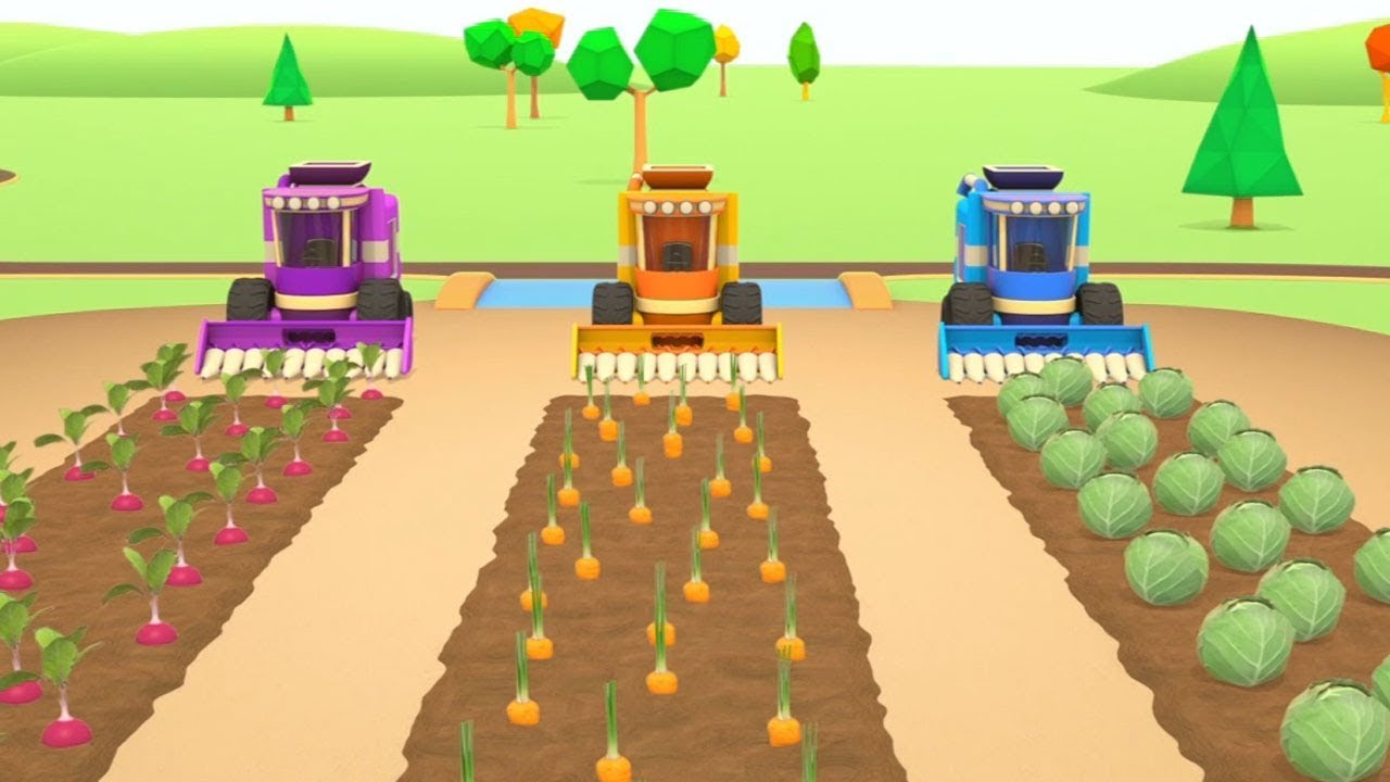 🚜🚗🌱 I veicoli da lavoro e l'orto - il lavoro in campagna! - cartoni animati 🌻👩‍🌾✨