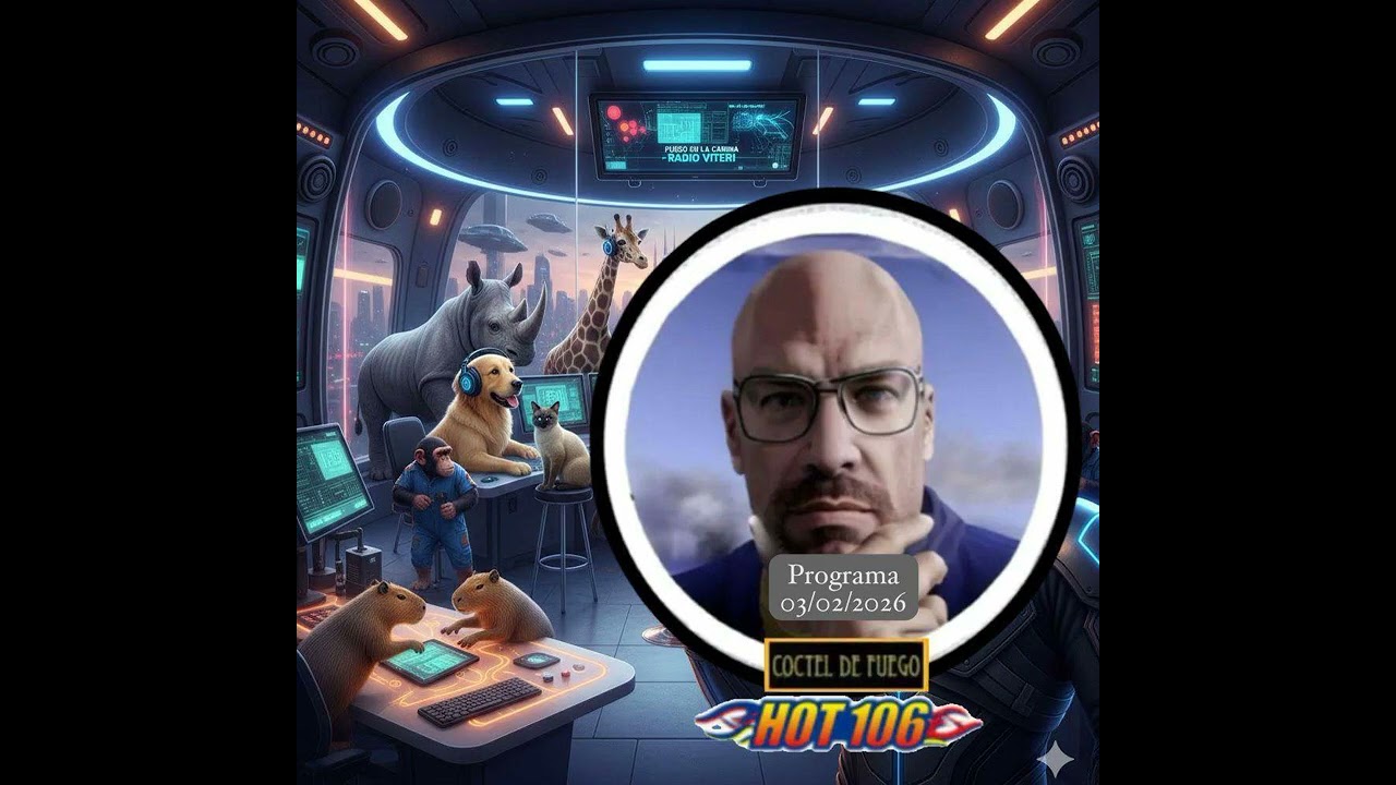 RADIO HOT 106 COCTEL DE FUEGO Programa 3 de Febrero  del 2026 animales en videos musicales