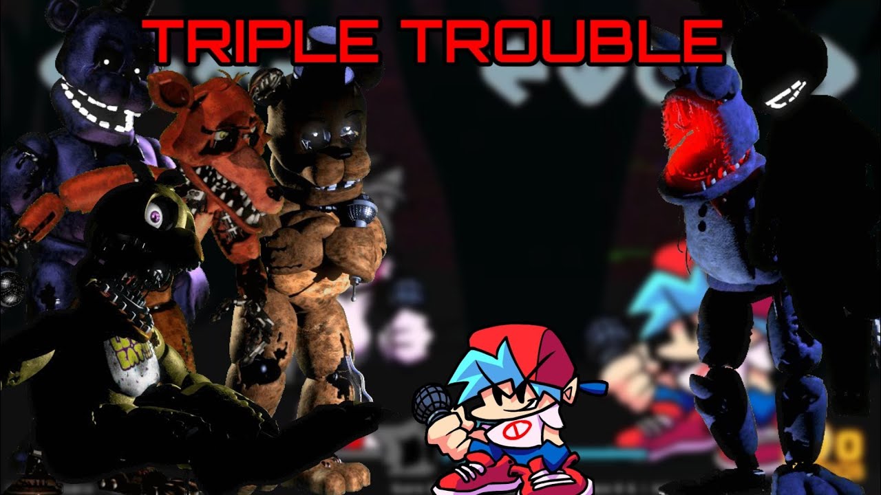 Triple Trouble but FnaF 2 Animatronic Sing it (FnF Triple Trouble Cover)
