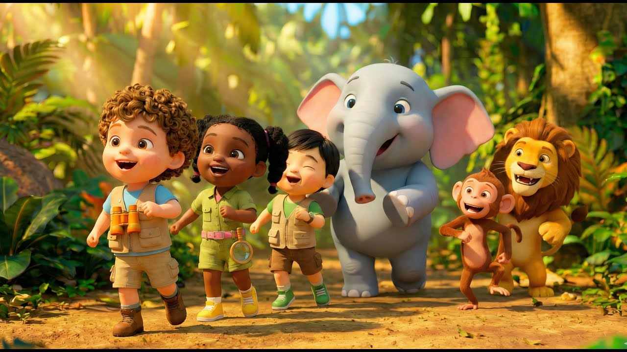Jungle Song for Kids 🦁 Animal Dance Party! | Action Song for Toddlers & Preschoolers