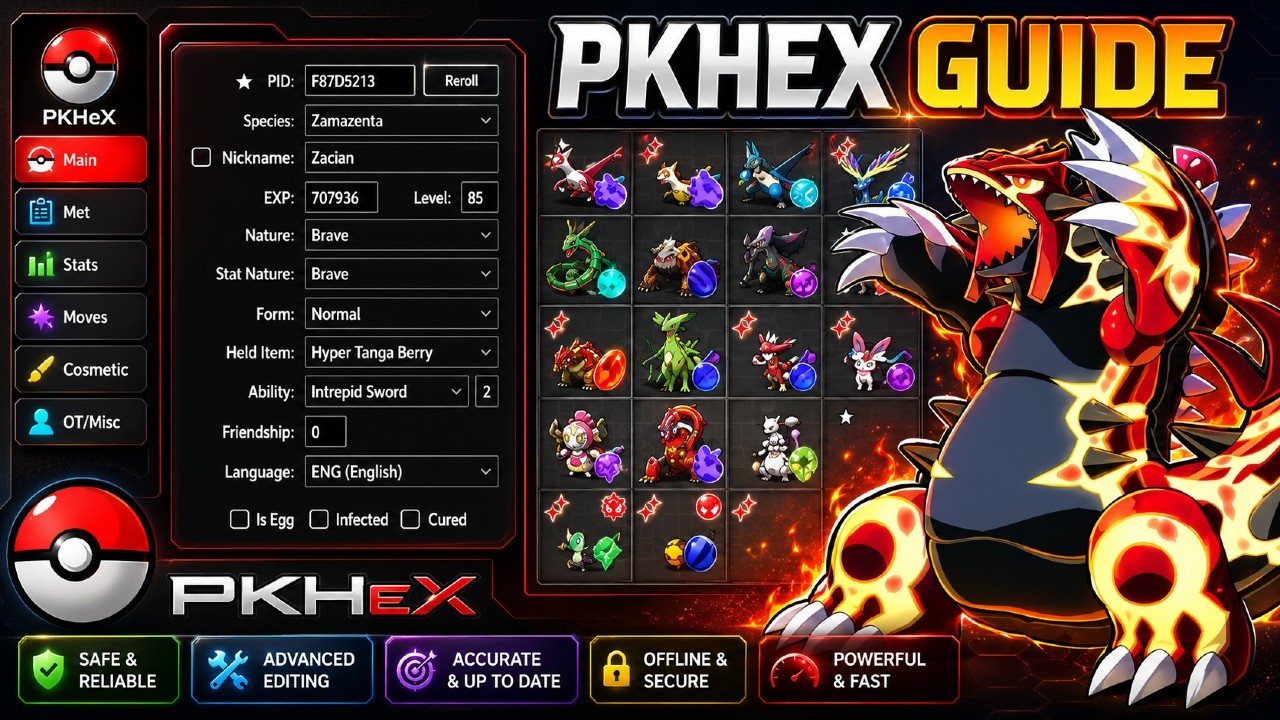 Как использовать PKHeX! (Полное руководство по PKHeX 2026 года)