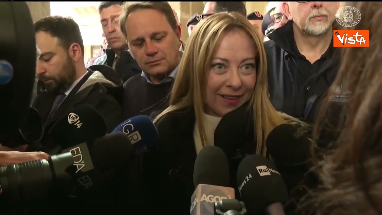 Giorgia Meloni a Niscemi: 