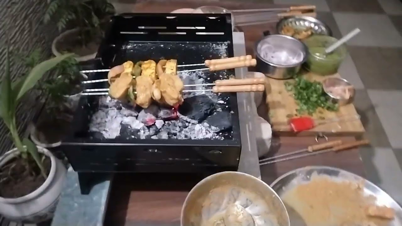 Healthy recipe 💪💯 village style 🌈❄️ Desi tadka Barbeque 🍢 👑 grill 😋🎉 simple snacks 😉🍾 enjoy 😋😜 