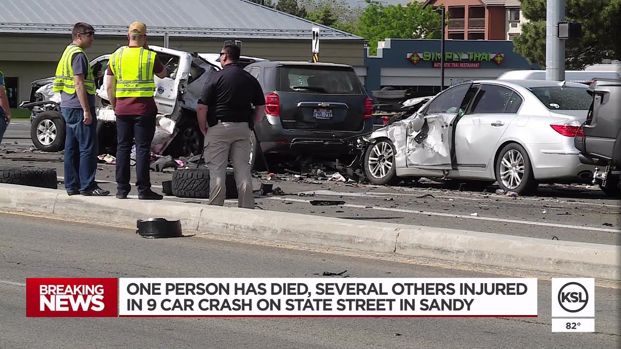 1 dead following 9-car crash on State Street in Sandy