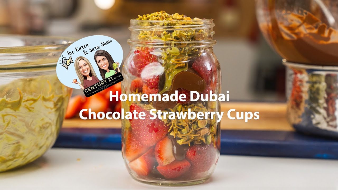 Homemade Dubai Chocolate Strawberry Cups