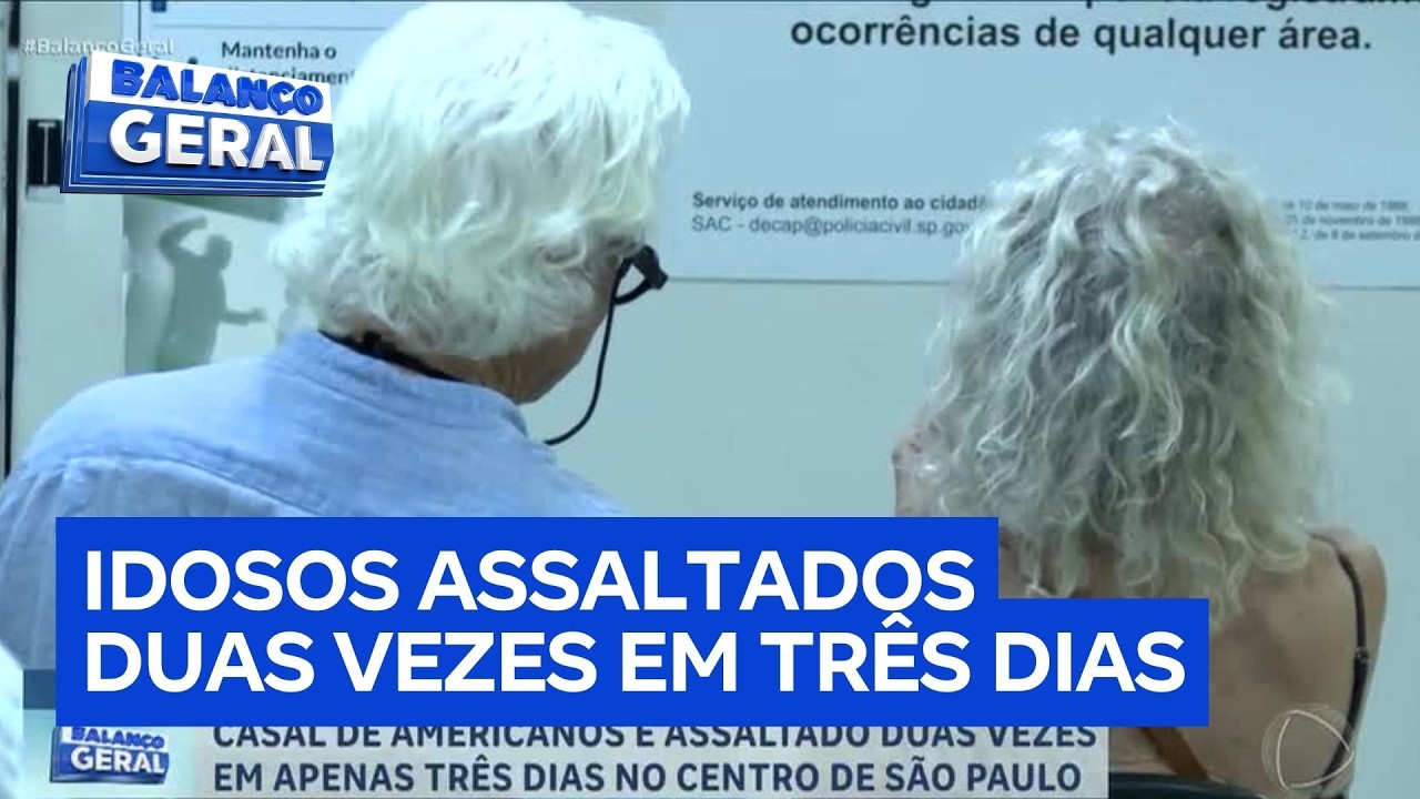 Casal de idosos da Flórida é assaltado duas vezes em três dias em São Paulo