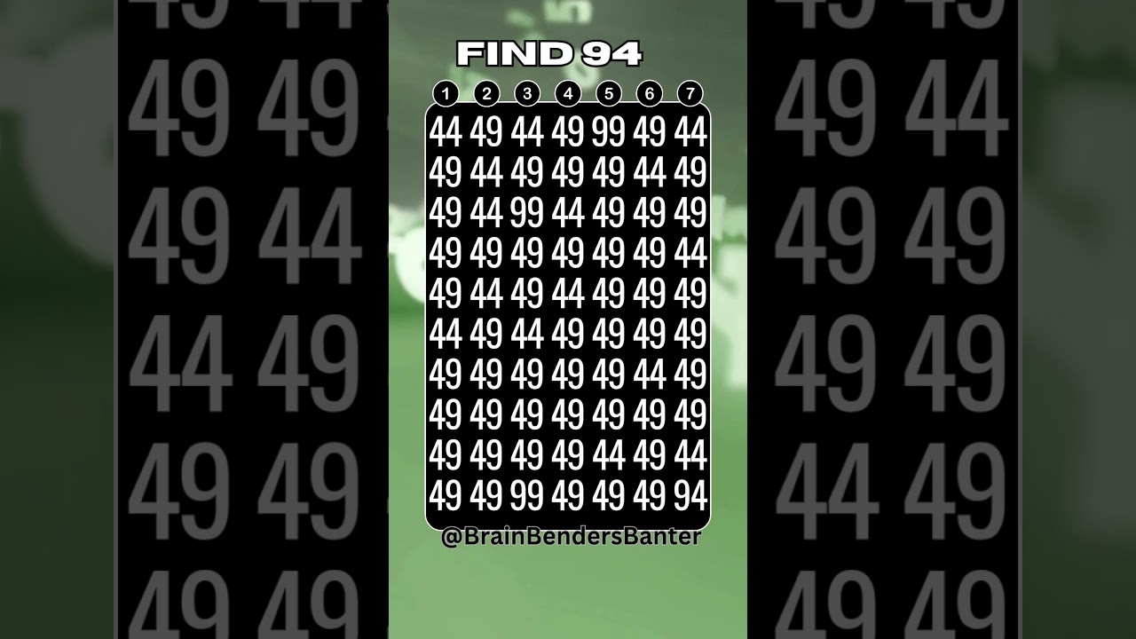 Test Your COGNITIVE Brain Skills With This FAST Number Game! #shorts