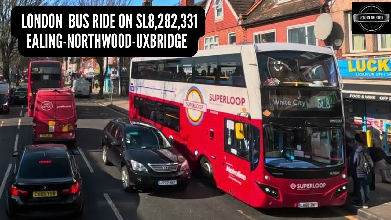 🚌 London Bus Ride: SL8, 282 & 331 – Ealing Broadway to Uxbridge | A Scenic West London Journey