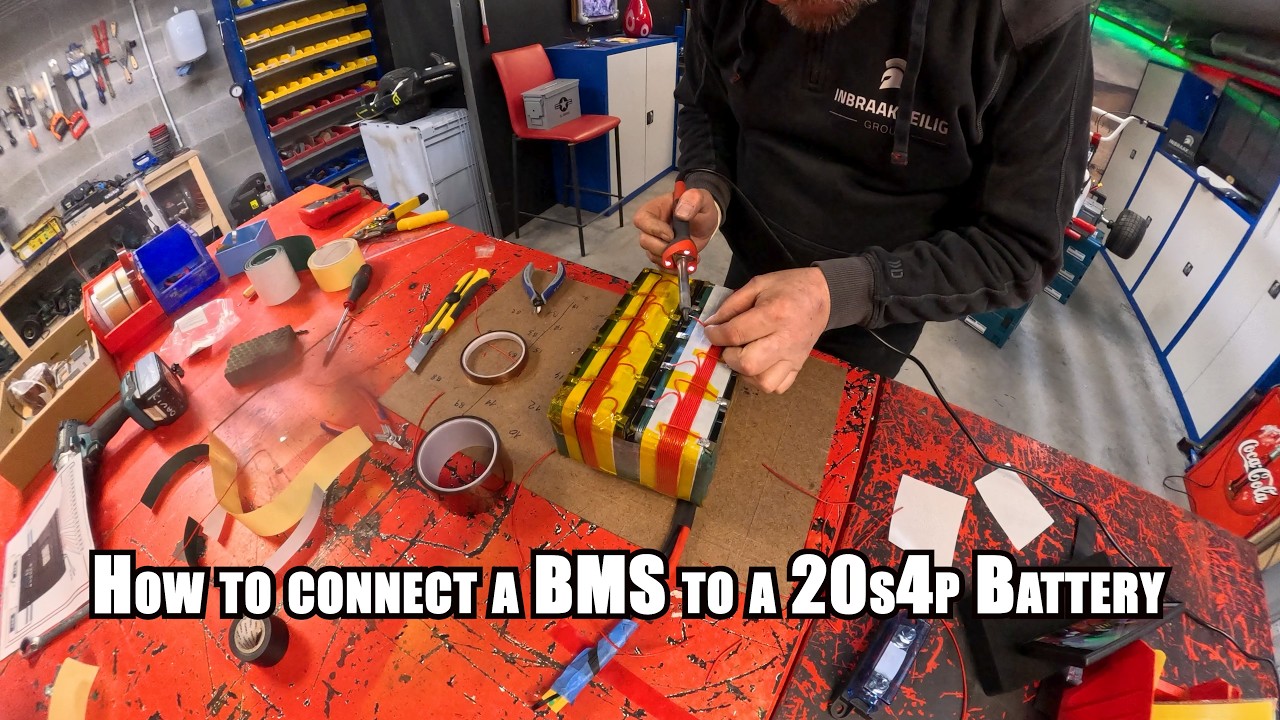 How to connect a BMS to a 20s4p Battery