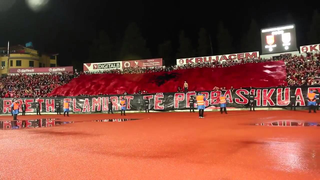 Albanian anthem (Elbasan Arena)