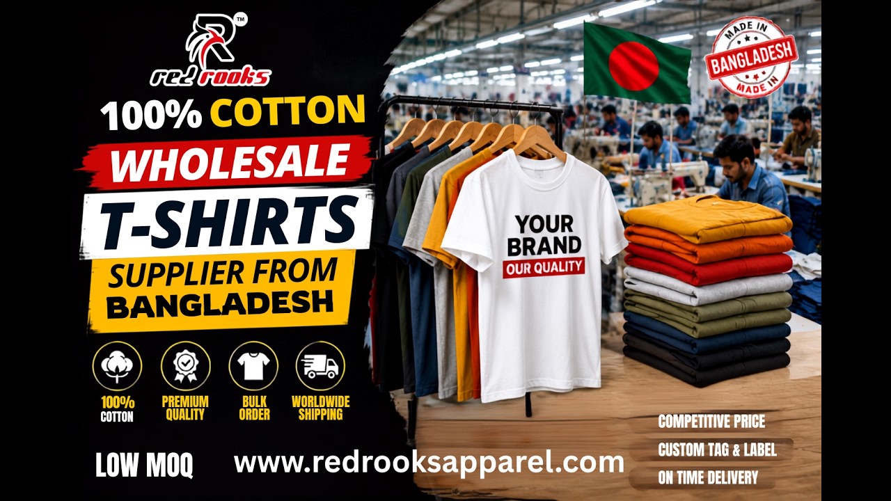 100% Cotton Wholesale T-Shirts Supplier from Bangladesh । wholesale clothing factory Bangladesh