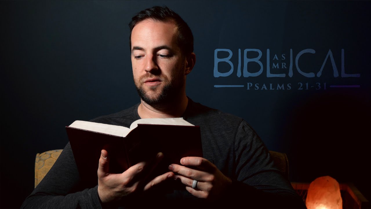 Biblical ASMR Psalms 21-31 Whispered Reading for Sleep with Crackling Fire [4K]