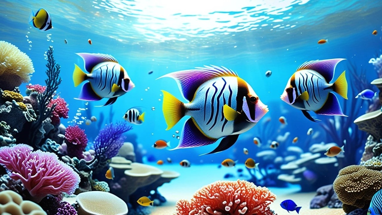 Soothing Aquarium Visuals 4K 🌊 Jellyfish & Peaceful Reef Life