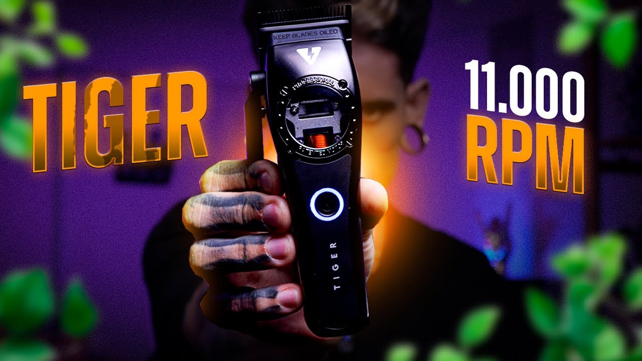 Nova máquina de cortar cabelo   TIGER VOLTAGE