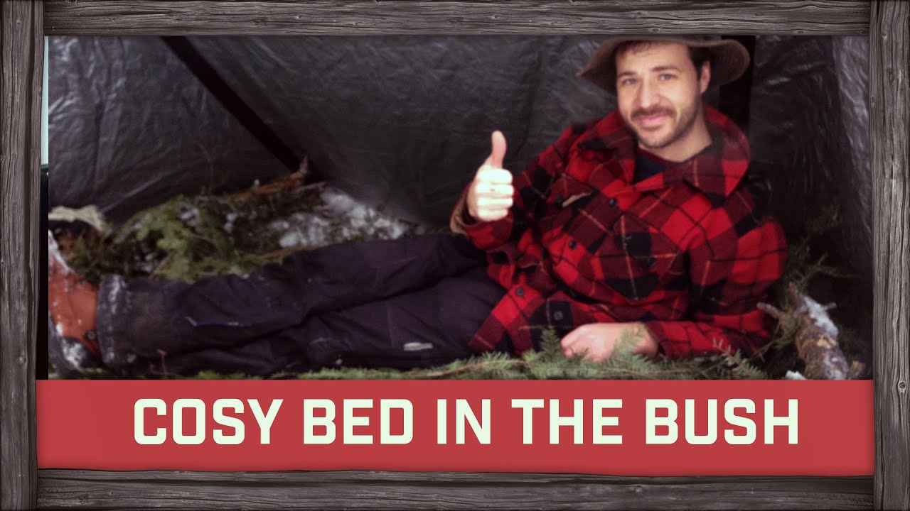 How to build a cosy bed in the woods!