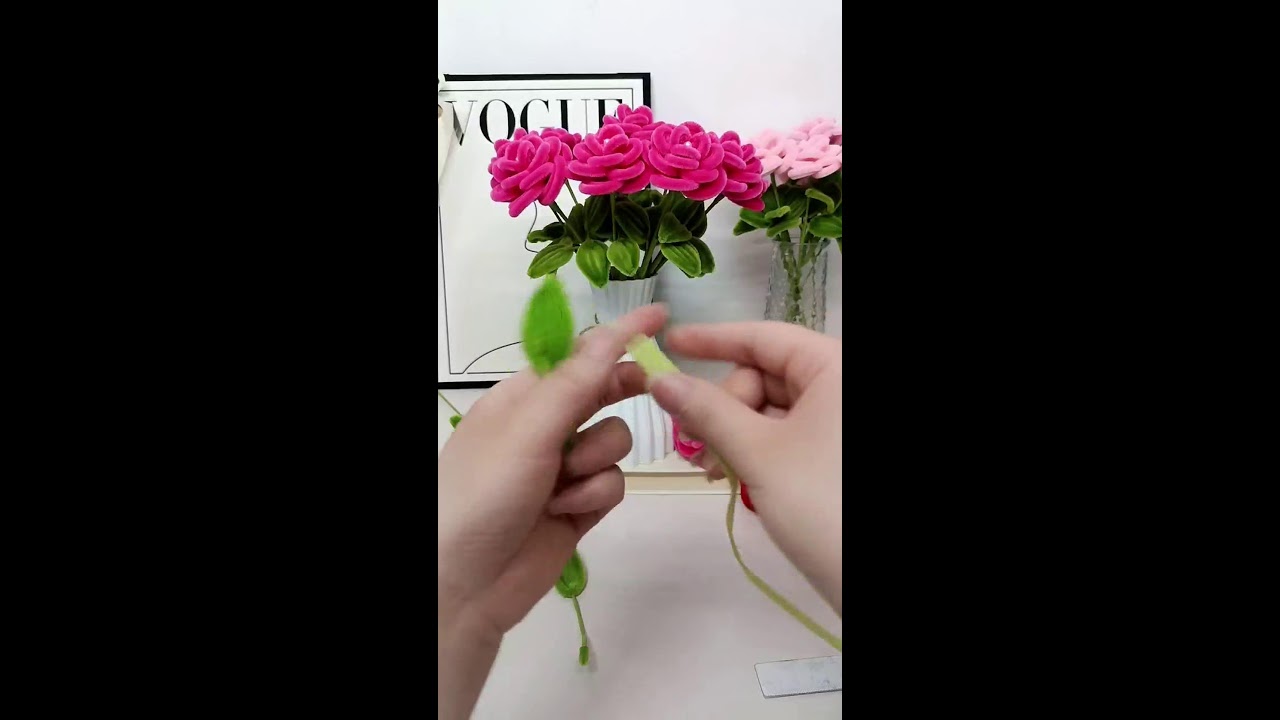 "DIY Felt Flower Crafting Tutorial: Making a Pink Felt Rose Bouquet (Live Now)"