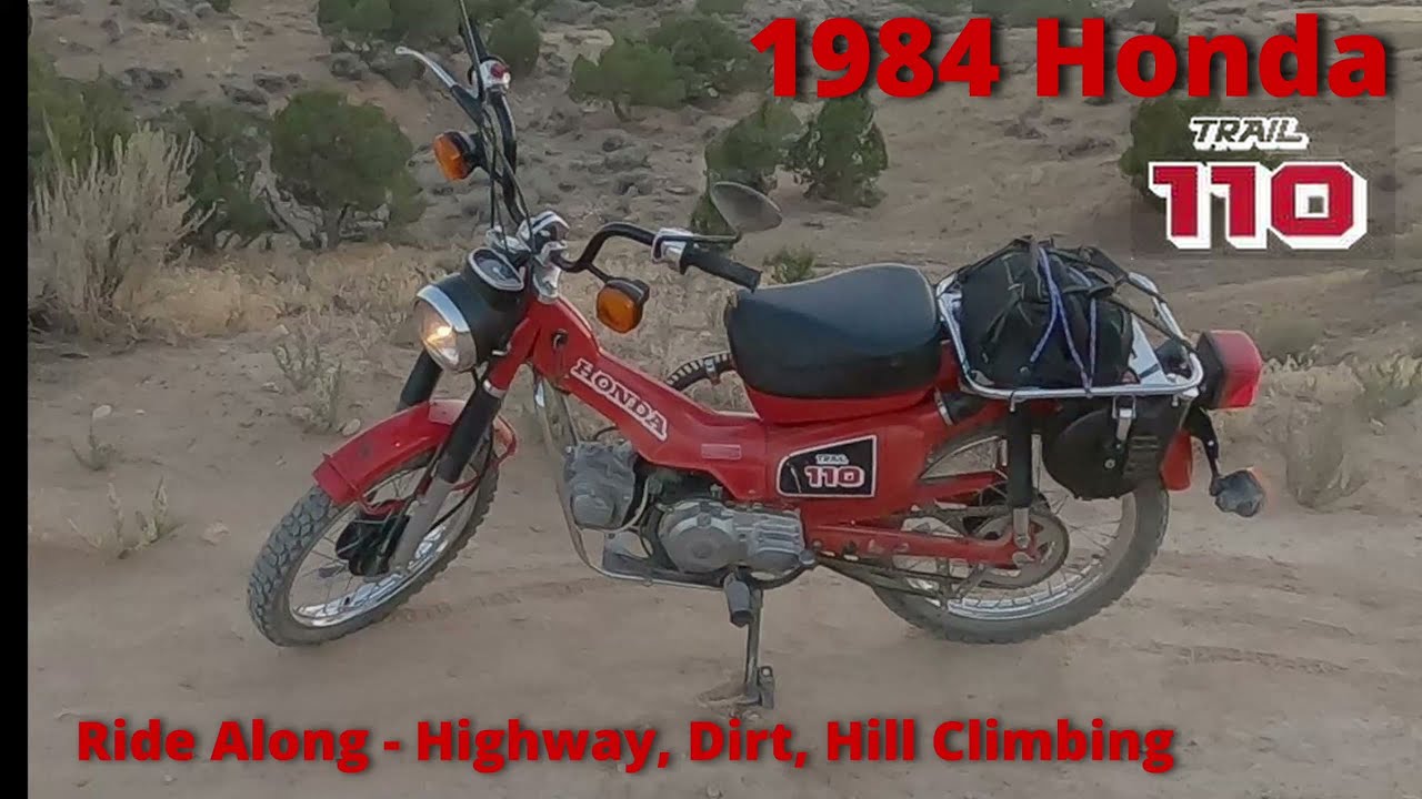 1984 Honda Trail 110 Ride Along - Top Speed, Trails, Hill Climbs - Compared to Trail 125