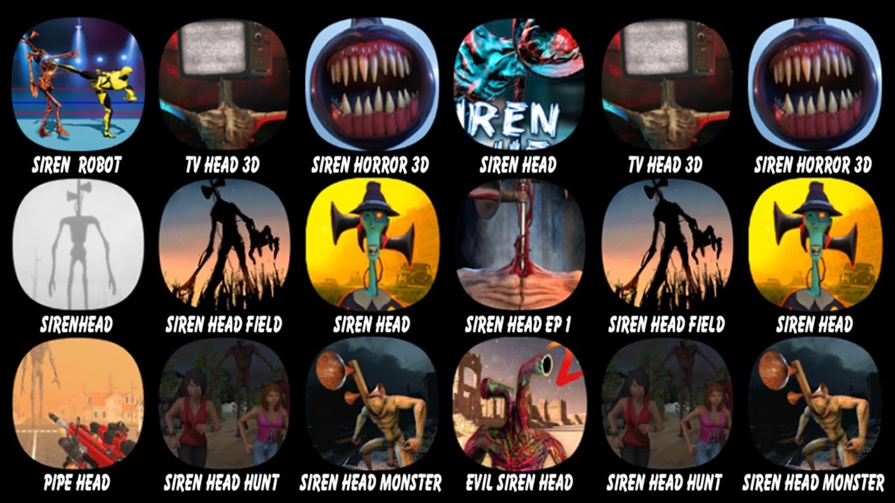 Siren Head Robot 3D, TV Head Escape 3D, Siren Horror Big Head Game 3D, Siren Head, Siren...