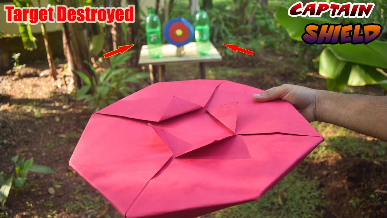 Biggest captain america paper shield - paper disk - boomerang