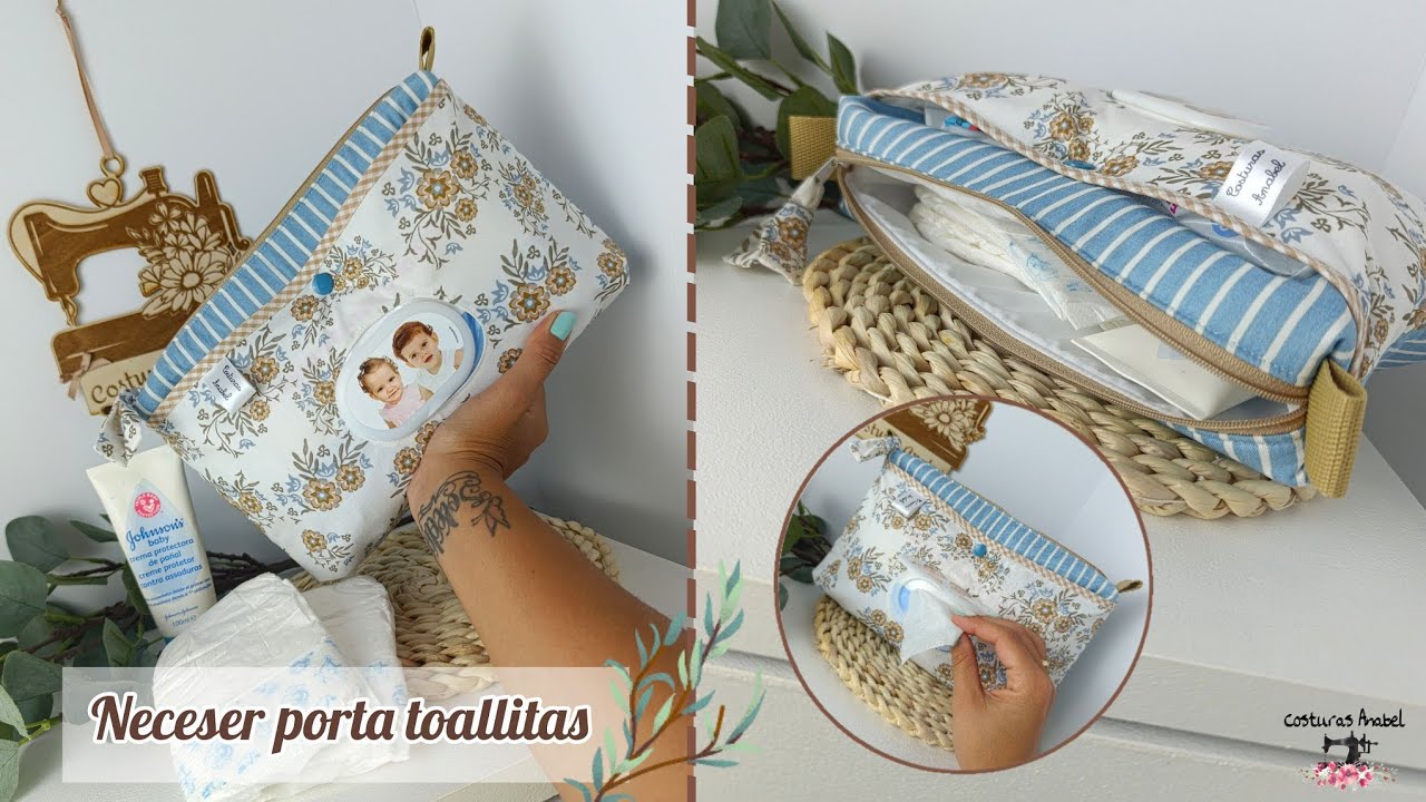 Neceser porta toallitas 🪡| Súper fácil 😊| Patrón gratis 😉 #coser #diy