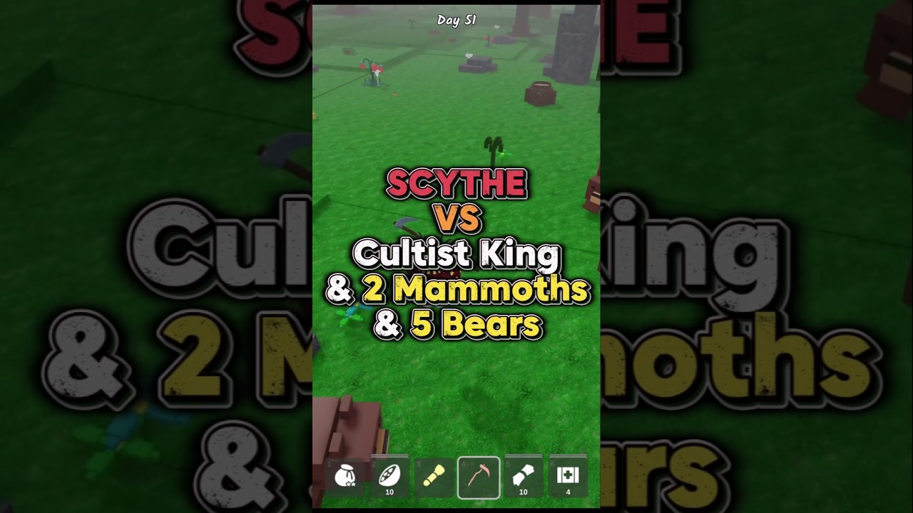 Can Scythe survive THIS fight? 👑🔥 #shorts #roblox #99nightintheforest #99nights