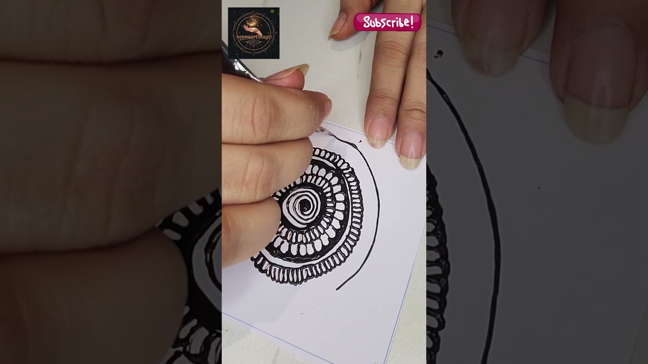 Simple Arabic Henna Design Tutorial 💫 Easy for Beginners 2026 #shorts  #hennadesign  #hennadesign