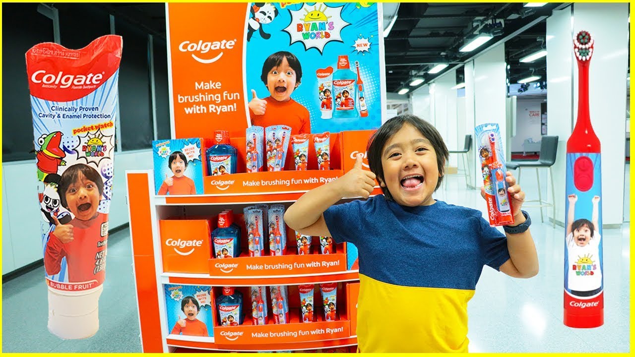 Ryan create his own toothbrush, toothpaste, and mouthwash!!!!