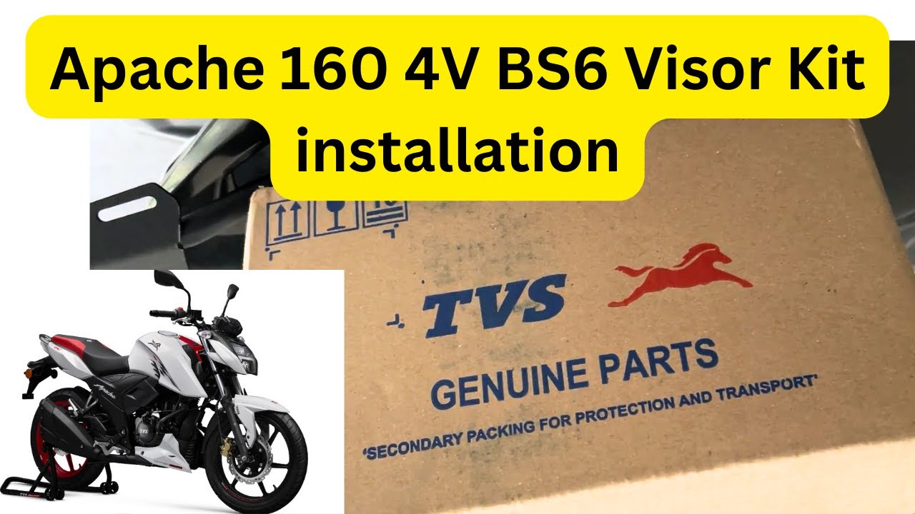 Apache 160 4V BS6 Visor installation Kit #tvsapachevisor #visor #apache1604v #apache160visor