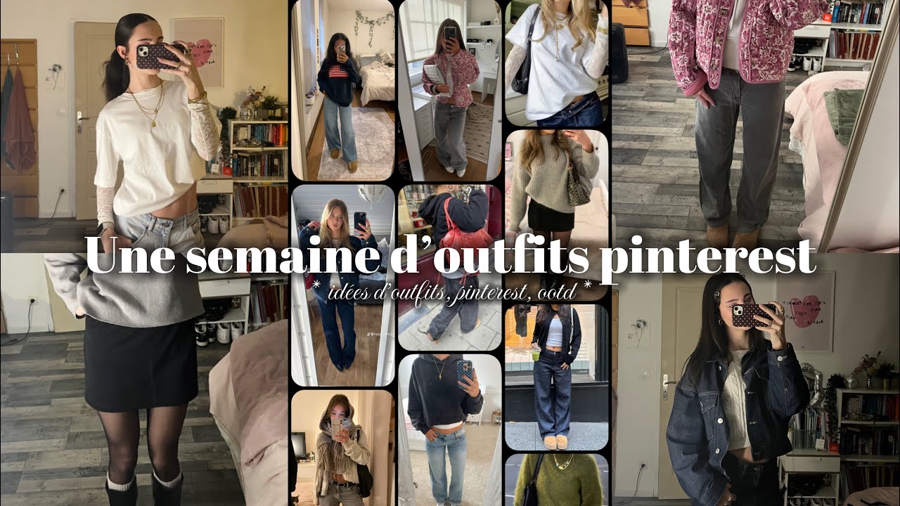 Une semaine d’outfits pinterest I * idées d’outfits, pinterest, ootd *