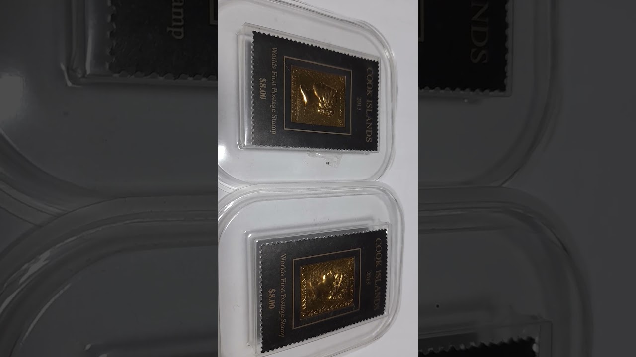 Black stamps in gold leaf very rare
