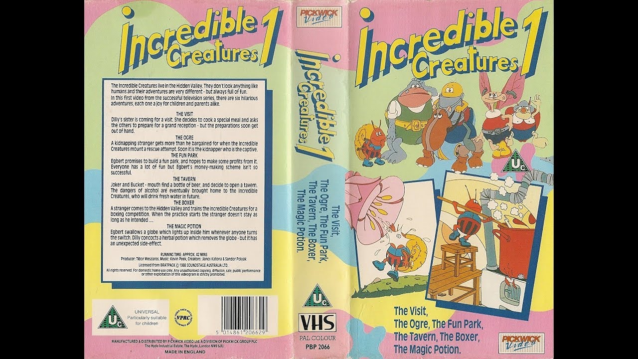 Original VHS Closing: Incredible Creatures 1 (UK Retail Tape)