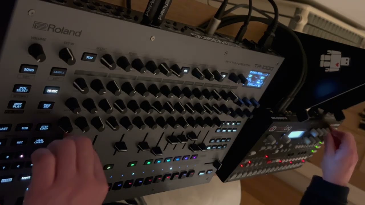 Dubby groovy techno session with Roland TR-1000 and Elektron Analog 4