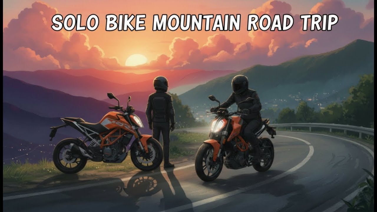 KTM Duke Mountain Ride 🌄 | Ghibli Style ASMR 🍃
