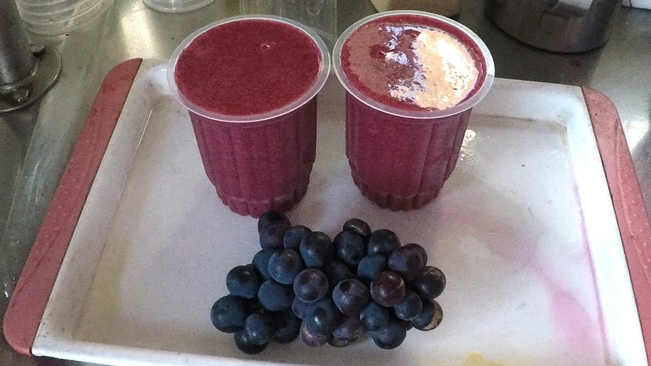 How To Make Grape Juice - Healthy Street Food | Black Grape Juice