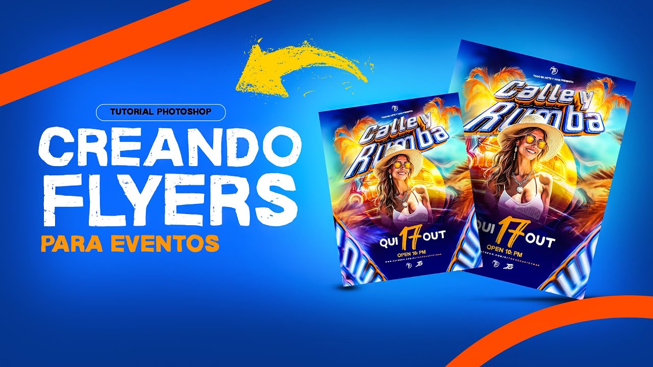 COMO HACER FLYERS para eventos en PHOTOSHOP + PSD EDITABLE