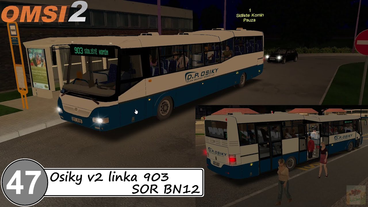 OMSI 2 #47 - Osiky v2 noční blouděni - SOR BN12 s mijolou