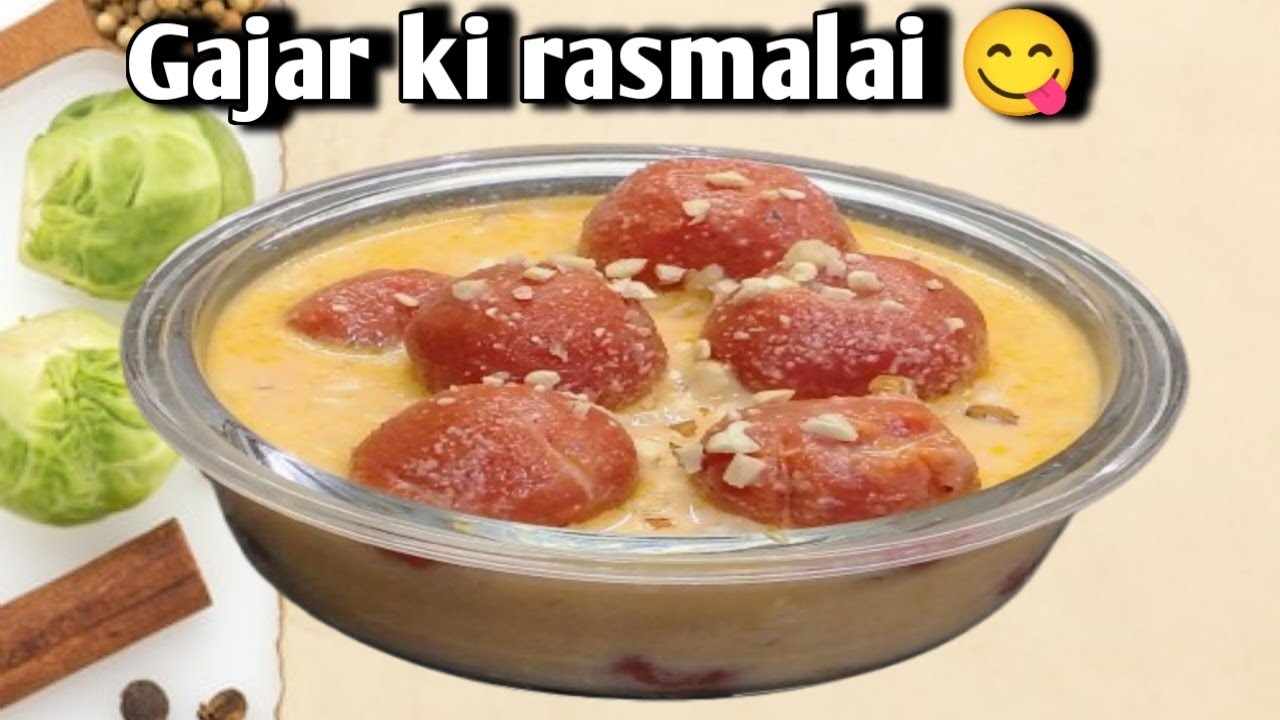 Very delicious & tasty winter fusion dessert gajar ki rasmalai 😋